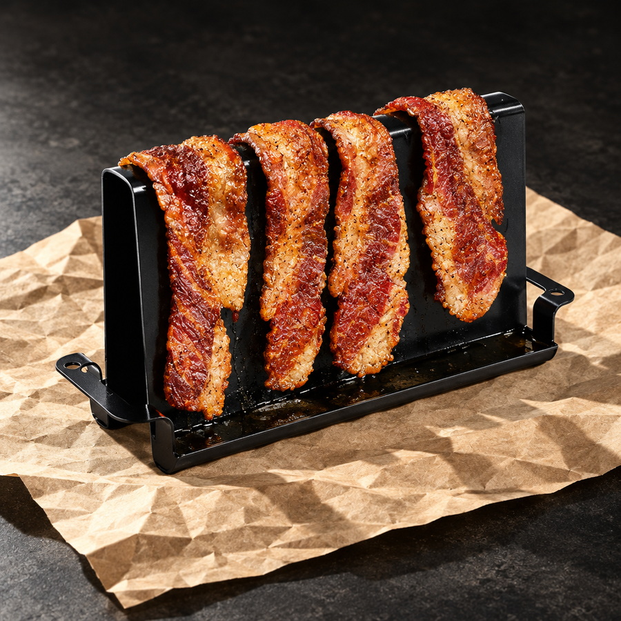 The Bacon Rack with six strips of crispy bacon